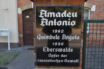 Amadeo-Antonio-Gedenktafel in Eberswalde